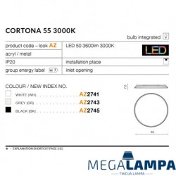 CORTONA 55 PLAFON 50W LED 3000K AZZARDO AZ2741